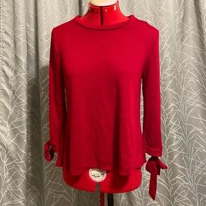 Copper Key Red Top with 3/4 sleeve and ties